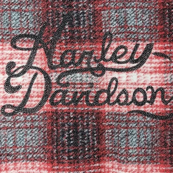 Harley-Davidson Women's Red and Black Checkered Flannel Jacket - Picture 5 of 5